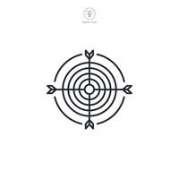 Target and Goal Icon theme symbol illustration isolated on white background vector