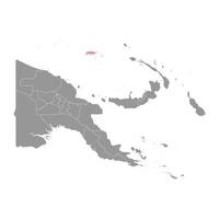 Manus Province map, administrative division of Papua New Guinea. illustration. vector