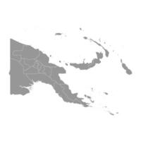 Papua New Guinea map with administrative divisions. illustration. vector