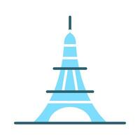 eiffel torre conjunto icono. azul torre, París punto de referencia, francés Monumento, arquitectura, viajar, turismo, famoso estructura, cultural herencia. vector