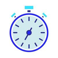 Stopwatch set icon. Timer, clock, countdown, digital display, blue outline, black hands, timekeeping, precision, measurement, racing, fitness punctuality, schedule, alert, urgency, control, efficiency vector