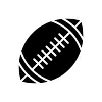 americano fútbol americano conjunto icono. marrón oval pelota, blanco rayas, negro describir, Deportes equipo, juego, competencia, recreación, equipo deporte. vector