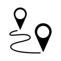 Map set icon. Road sing, red location pin, pointer, route, location, navigation, travel, gps, geography, direction, destination, journey, route, exploration. vector