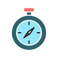Stopwatch set icon. Timer, clock, countdown, digital display, blue outline, black hands, timekeeping, precision, measurement, racing, fitness punctuality, schedule, alert, urgency, control, efficiency vector
