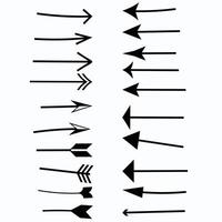 arrow icon with various directions Doodle vector