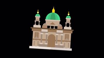 animado Berlim catedral com alfa video
