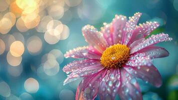 White Flower on Wet Ground photo