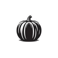 Pumpkin silhouette. Pumpkin vegetable illustration on white background. pumpkin logo, pumpkin black icon vector