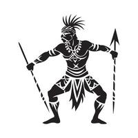 Polynesian Warrior Dance Sticks Stock design isolated on white vector