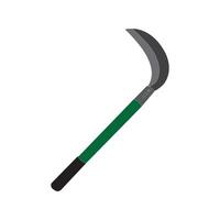 Grass sickle icon vector