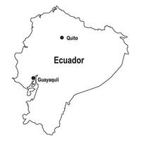 Ecuador map icon vector