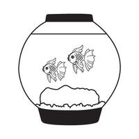 mini aquarium icon vector
