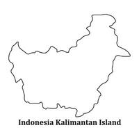 indonesian kalimantan map icon vector