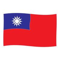 Taiwan flag icon vector