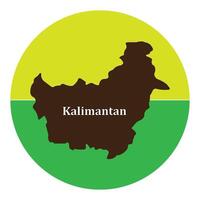 indonesian kalimantan map icon vector