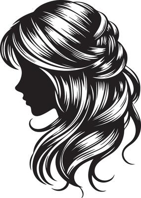 girl hairstyle Illustration