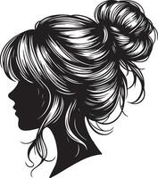 niña pelo estilo ilustración vector