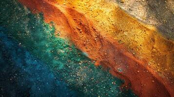 Colorful Sand Background. Orange, Green, White Sands. photo