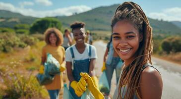 Group of Young Women Standing Together photo