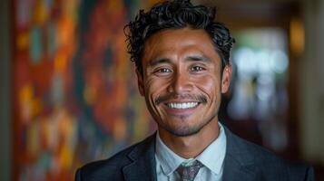 Smiling Man in Suit and Tie photo
