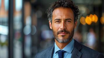 Businessman Standing With Arms Crossed photo