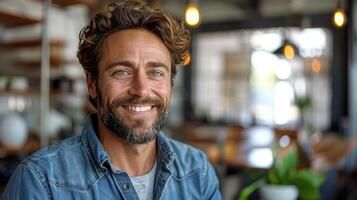 Smiling Man With Beard photo