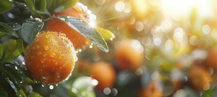 Tree Filled With Ripe Oranges photo