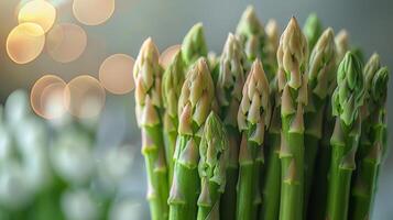 Close Up of a Plate of Asparagus photo