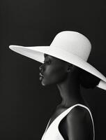 mujer con sombrero foto