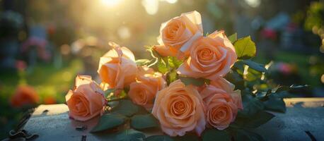 Roses Arranged on Table photo