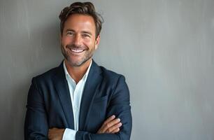 Smiling Man With Crossed Arms photo