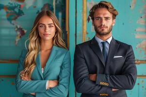 Man and Woman Standing Together photo