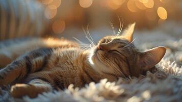 Cat Resting Next to Fence photo