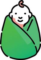 Baby green icon illustration vector