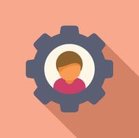 User profile icon in gear setting vector