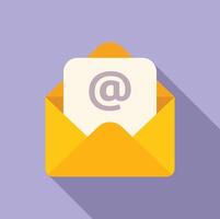 Email concept icon on purple background vector