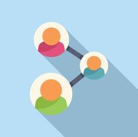 Flat design people network connection icon vector