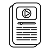 Online education icon with play button vector