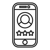 illustration of smartphone with user rating vector