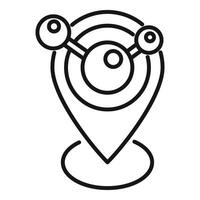 Abstract gps location icon design vector