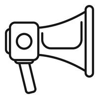 Outline icon of a megaphone vector