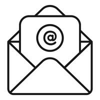 Email envelope icon outline illustration vector