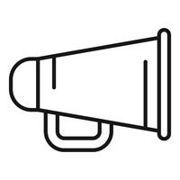 Black and white megaphone icon vector