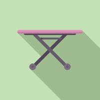 Flat design illustration of a portable folding table vector