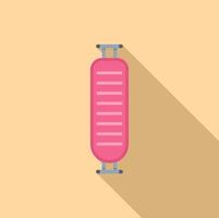 Flat design illustration of a pink barber pole vector