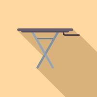 Flat design icon of an ironing board with shadow on a beige background vector