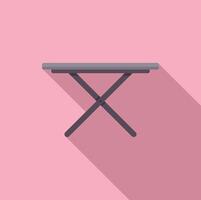 Flat design illustration of an ironing board on pink vector