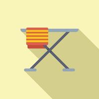 Flat design illustration of a beach chair vector