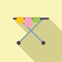 Flat design icon of a modern baby stroller in pastel colors on a soft background vector