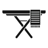 Ironing board icon with folded blanket illustration vector